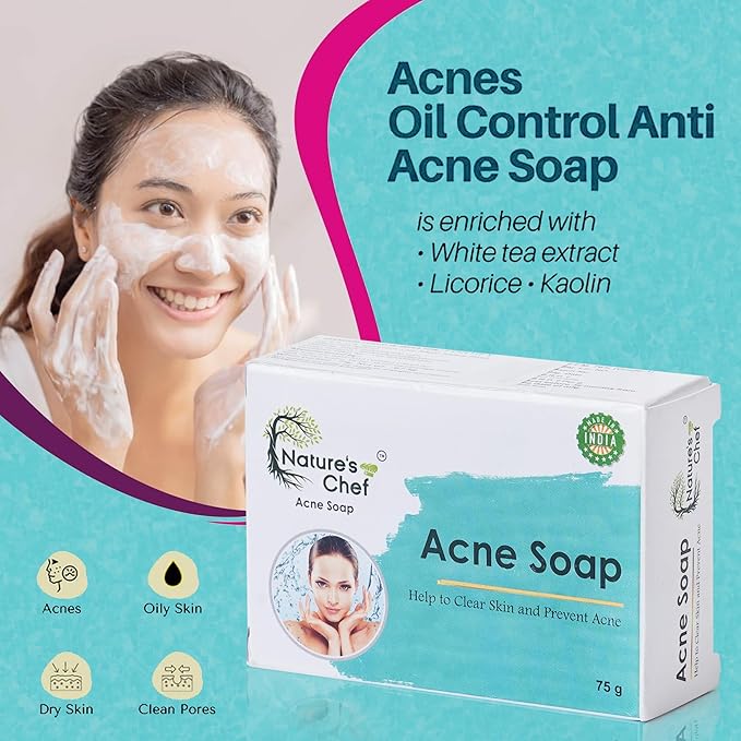 Acne Soap | Face, Back & Body Acne Wash | Anti Acne & Pimple Pack of 3
